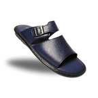 FL-205 Blue Leather Chappal