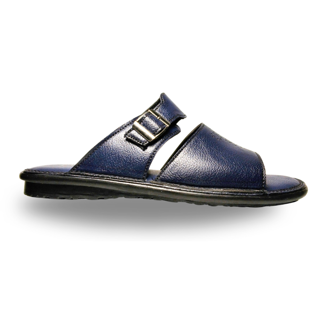 FL-205 Blue Leather Chappal