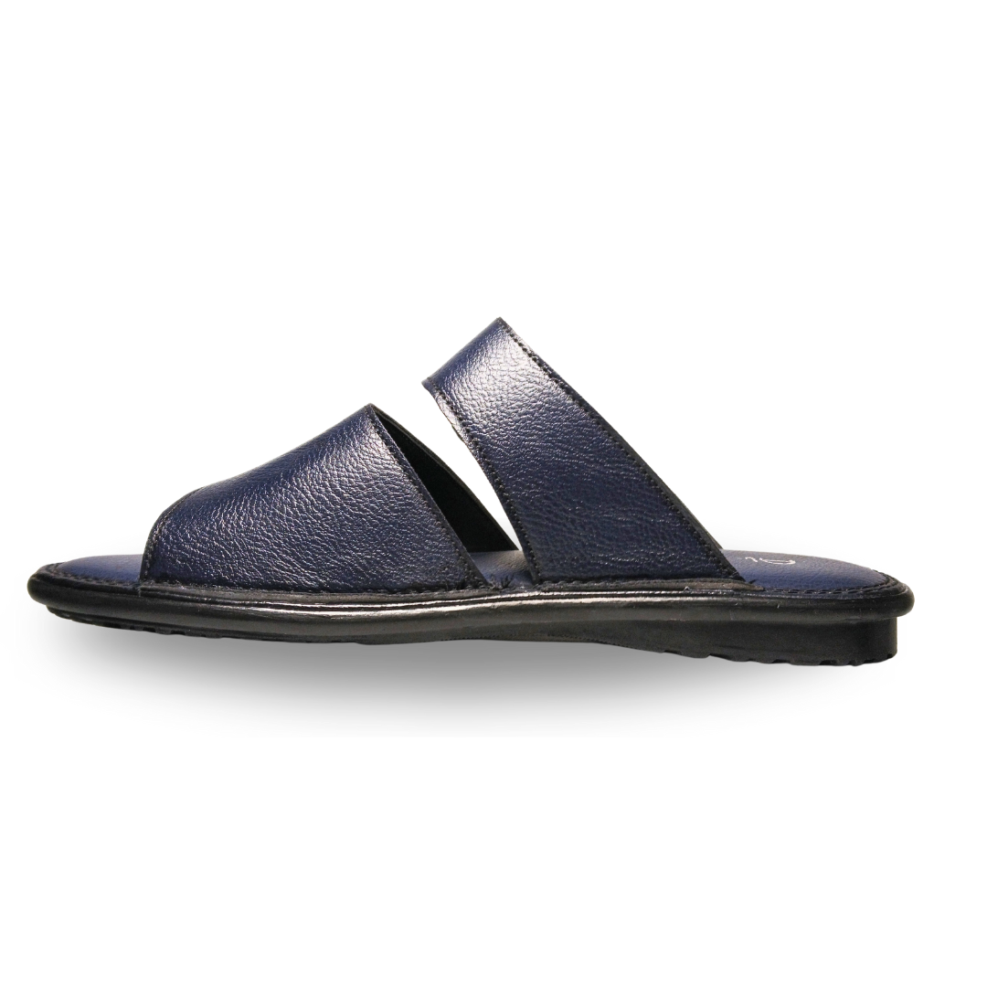 FL-205 Blue Leather Chappal